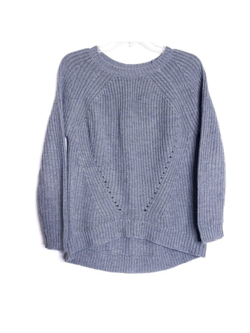 Sienna Sky Gray Knit High Low Pullover Crew Neck Sweater Women's Size Small